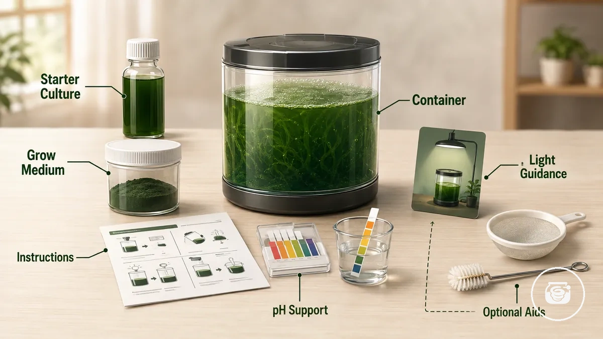 Essential components of a beginner spirulina growing kit that reduce setup uncertainty