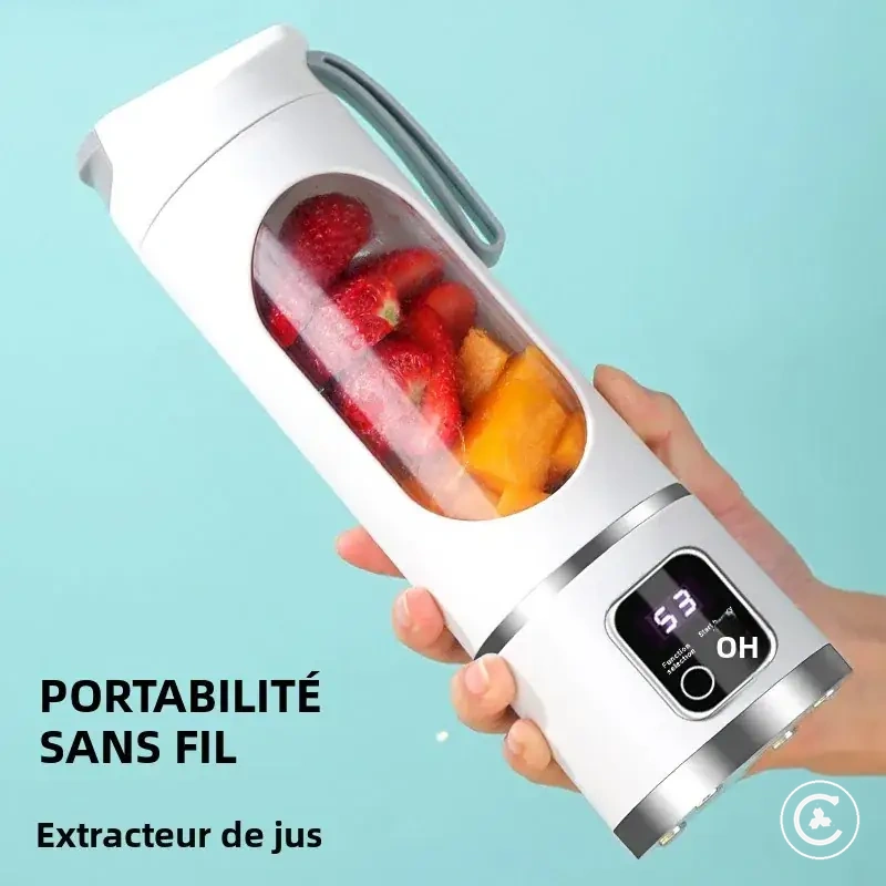 عصارة فواكه محمولة مع 10 شفرات وسعة 450ML