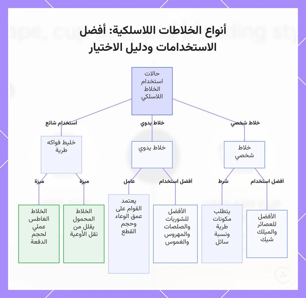 أنواع الخلاطات اللاسلكية: أفضل الاستخدامات ودليل الاختيار