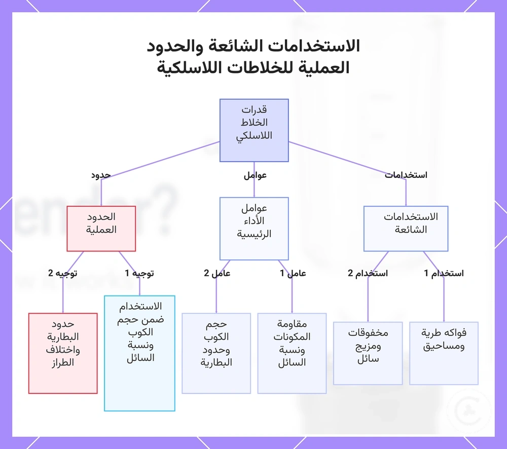 الاستخدامات الشائعة والحدود العملية للخلاطات اللاسلكية