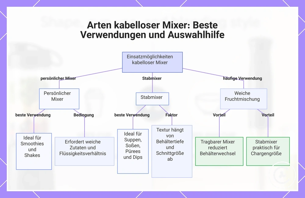 Arten kabelloser Mixer: Beste Verwendungen und Auswahlhilfe