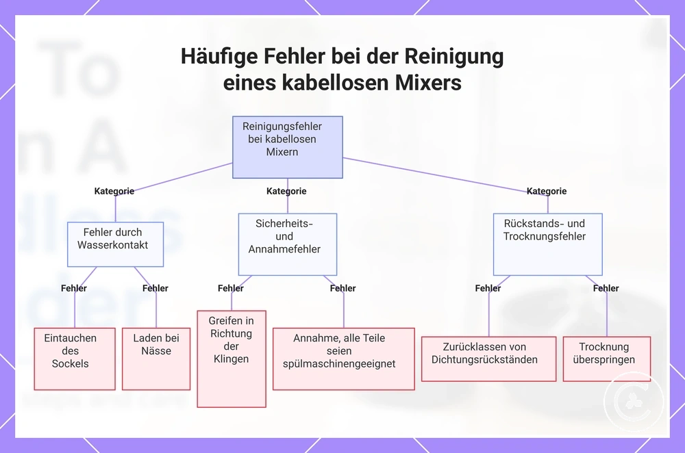 Häufige Fehler bei der Reinigung eines kabellosen Mixers