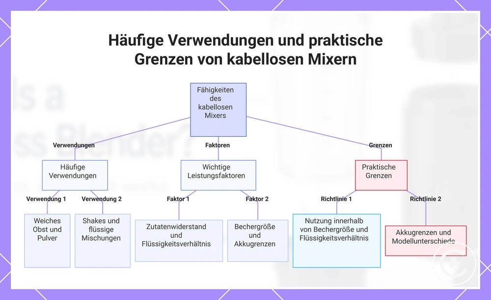 Häufige Verwendungen und praktische Grenzen von kabellosen Mixern