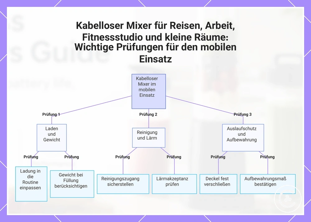 Kabelloser Mixer für Reisen, Arbeit, Fitnessstudio und kleine Räume: Wichtige Prüfungen für den mobilen Einsatz