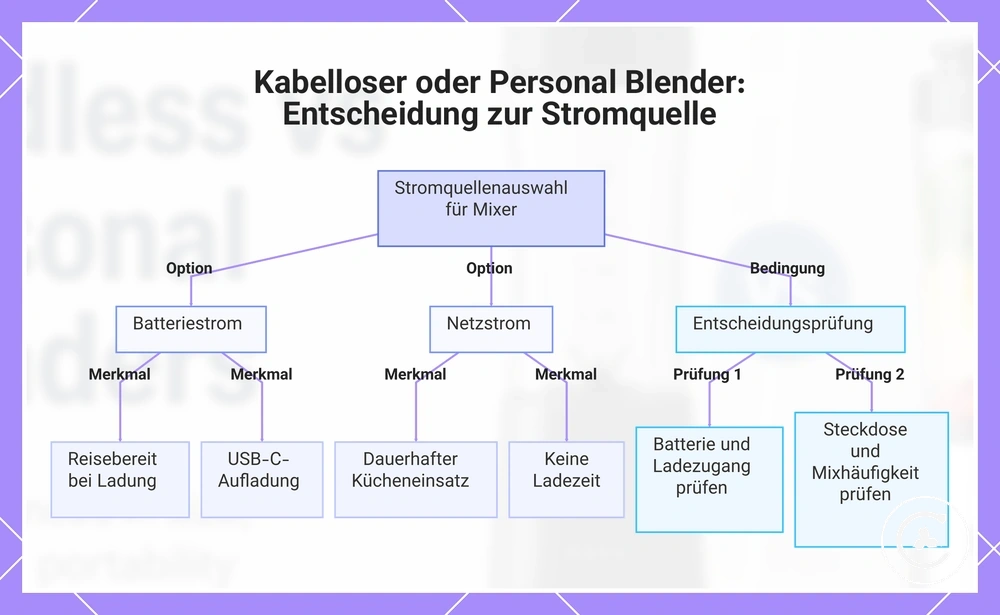 Kabelloser oder Personal Blender: Entscheidung zur Stromquelle