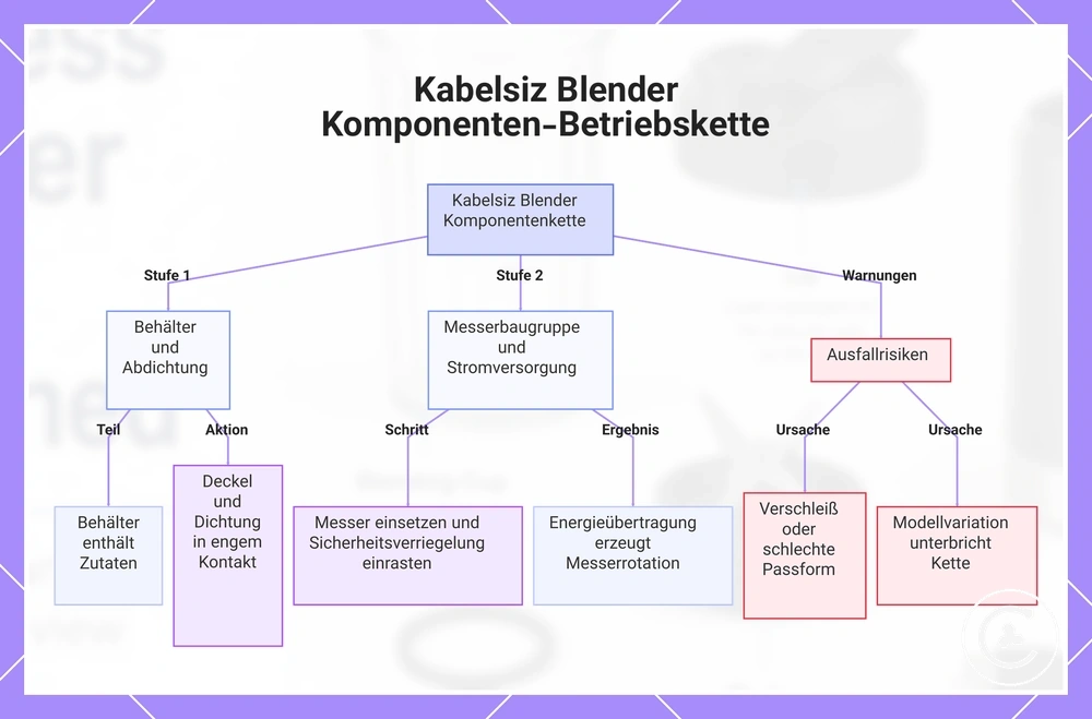 Kabelsiz Blender Komponenten-Betriebskette