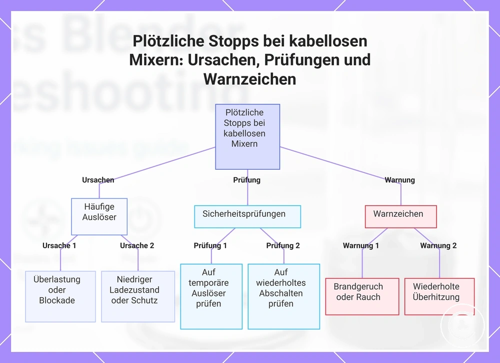 Plötzliche Stopps bei kabellosen Mixern: Ursachen, Prüfungen und Warnzeichen