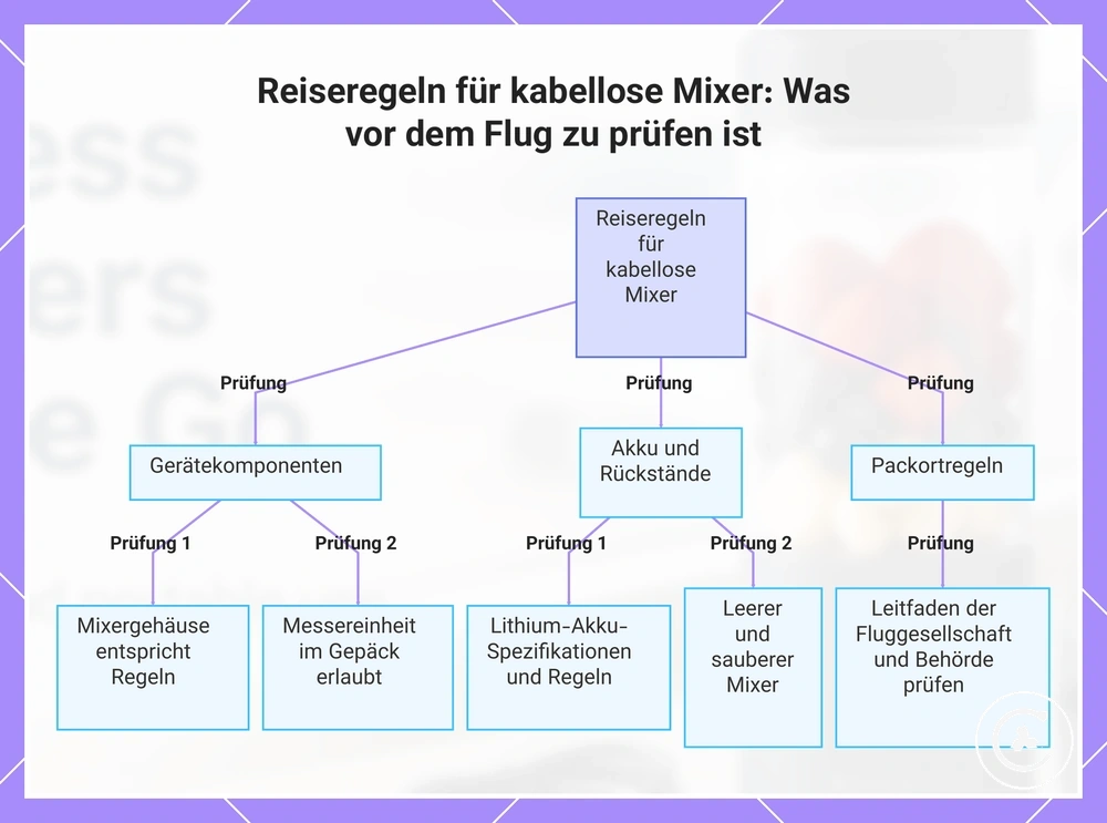Reiseregeln für kabellose Mixer: Was vor dem Flug zu prüfen ist
