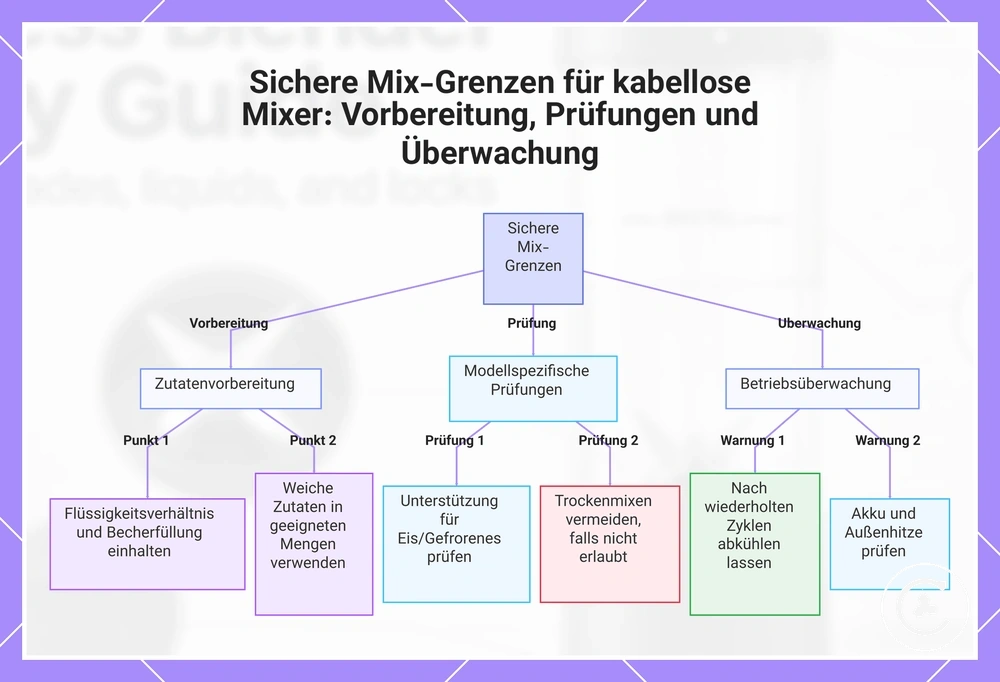 Sichere Mix-Grenzen für kabellose Mixer: Vorbereitung, Prüfungen und Überwachung