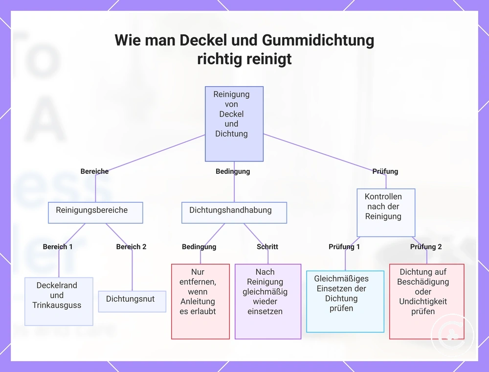 Wie man Deckel und Gummidichtung richtig reinigt