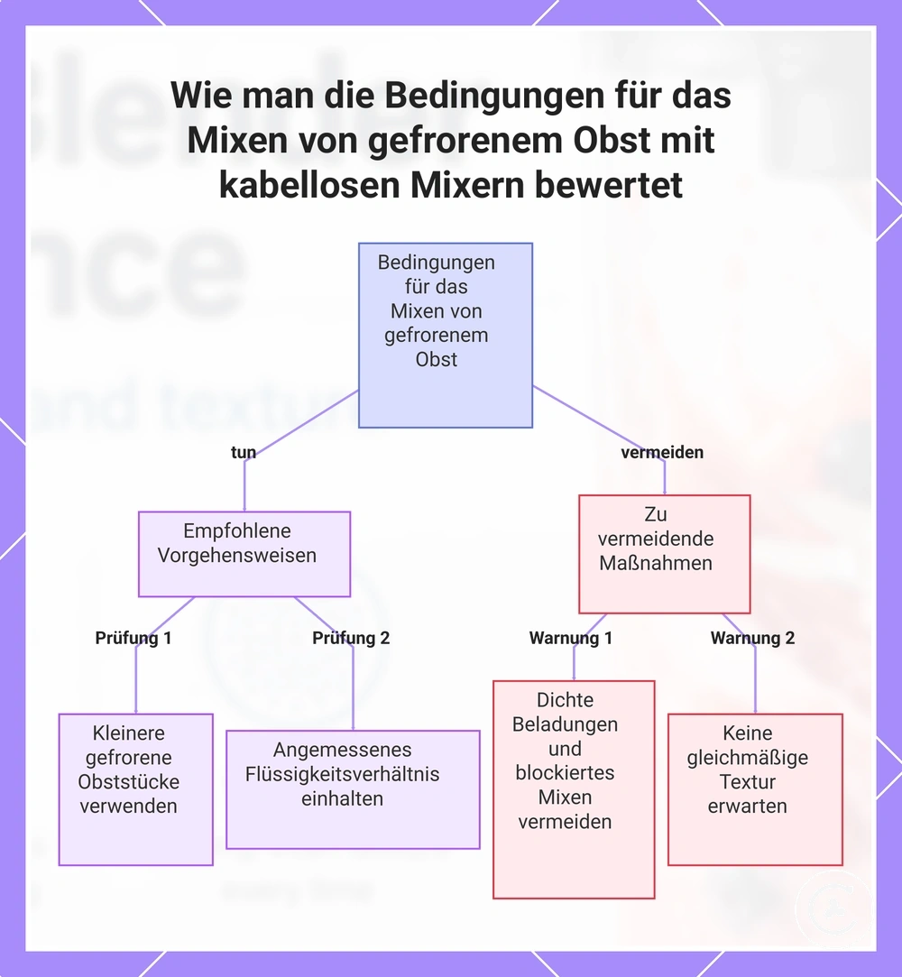 Wie man die Bedingungen für das Mixen von gefrorenem Obst mit kabellosen Mixern bewertet