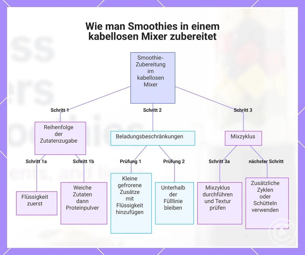 Wie man Smoothies in einem kabellosen Mixer zubereitet