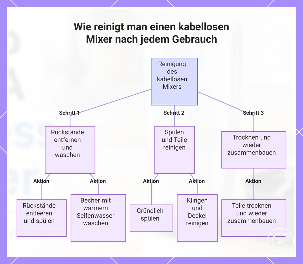 Wie reinigt man einen kabellosen Mixer nach jedem Gebrauch