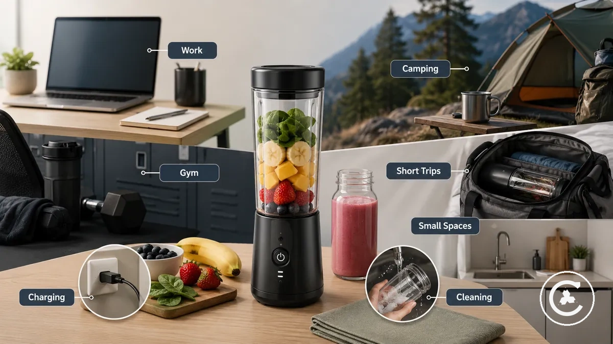 Kabelloser Mixer für Arbeit, Fitnessstudio, Reisen und kleine Räume
