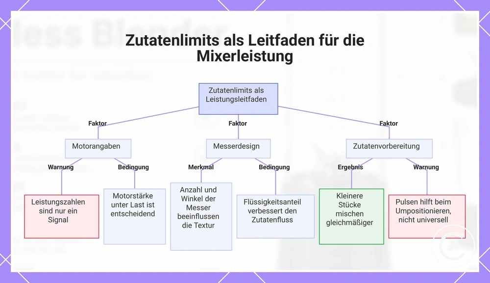 Zutatenlimits als Leitfaden für die Mixerleistung