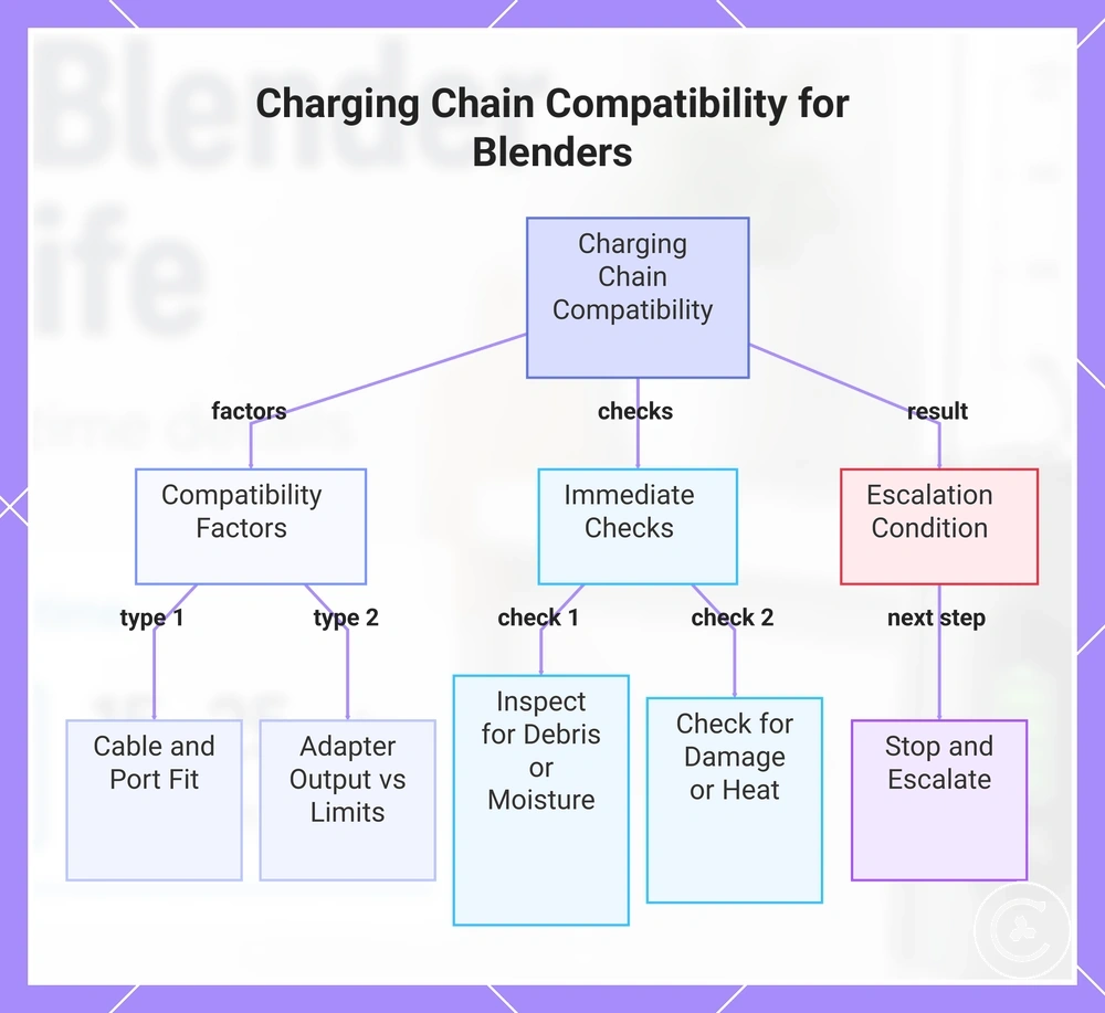 Charging Chain Compatibility for Blenders