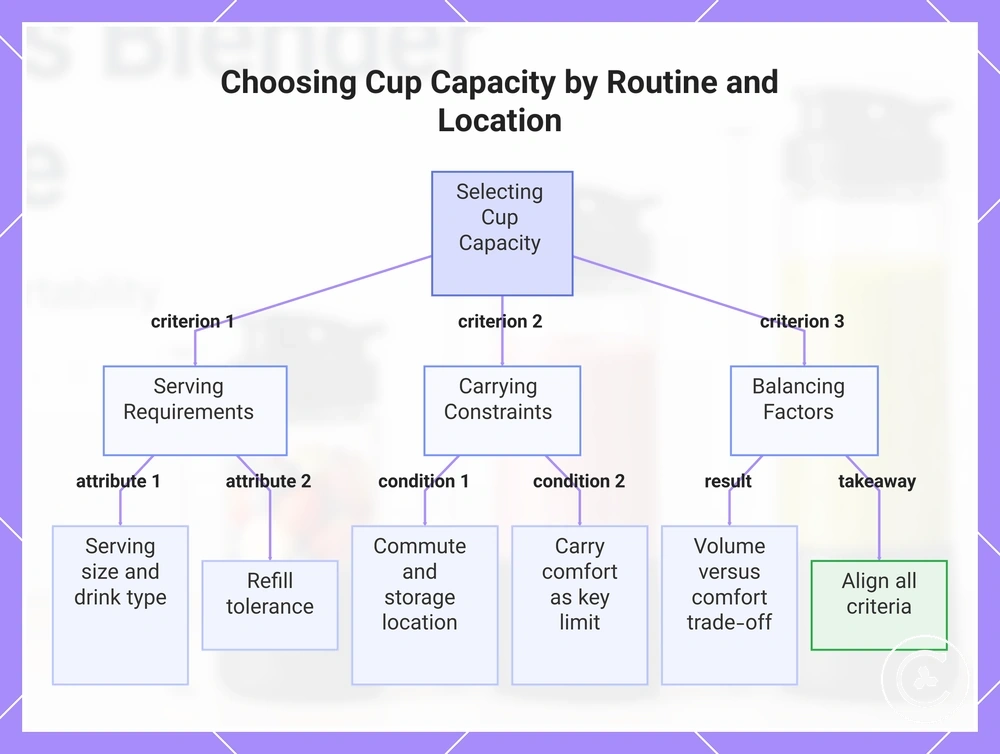 Choosing Cup Capacity by Routine and Location