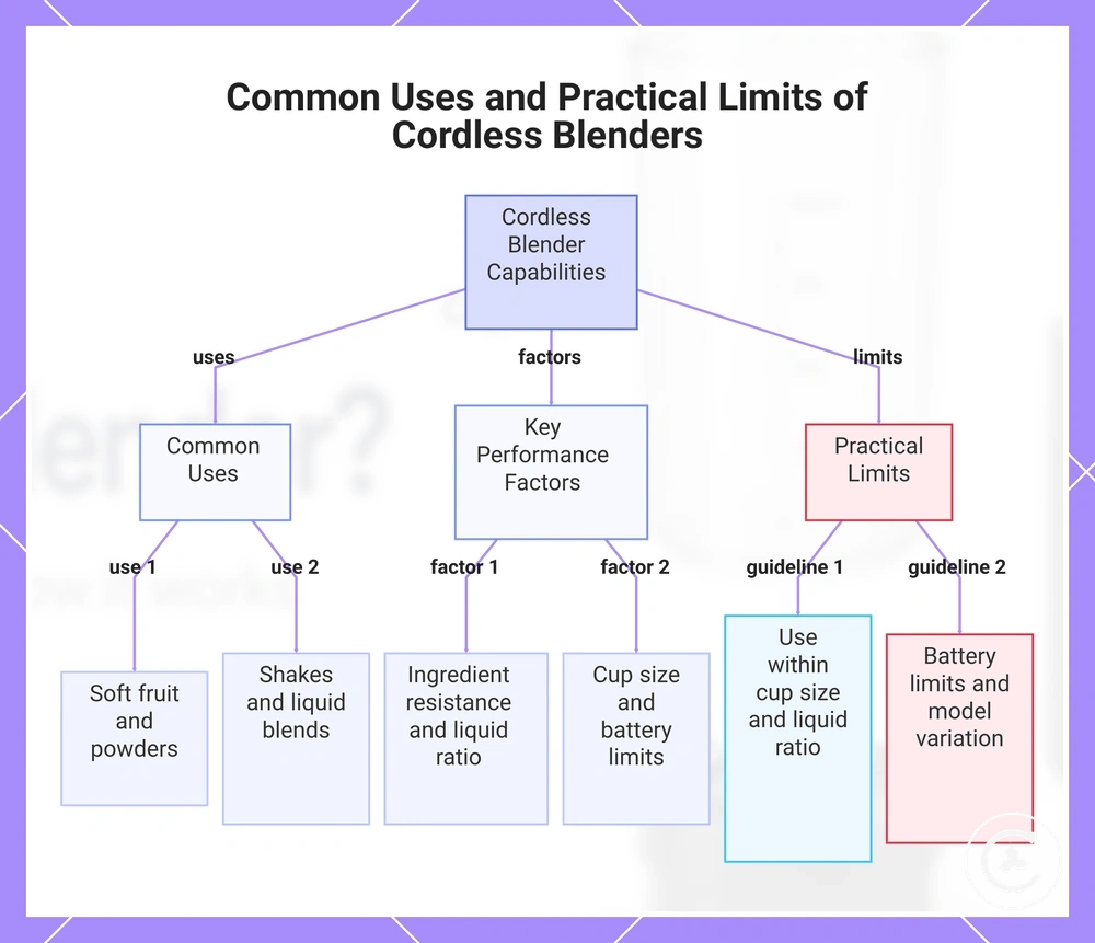 Common Uses and Practical Limits of Cordless Blenders