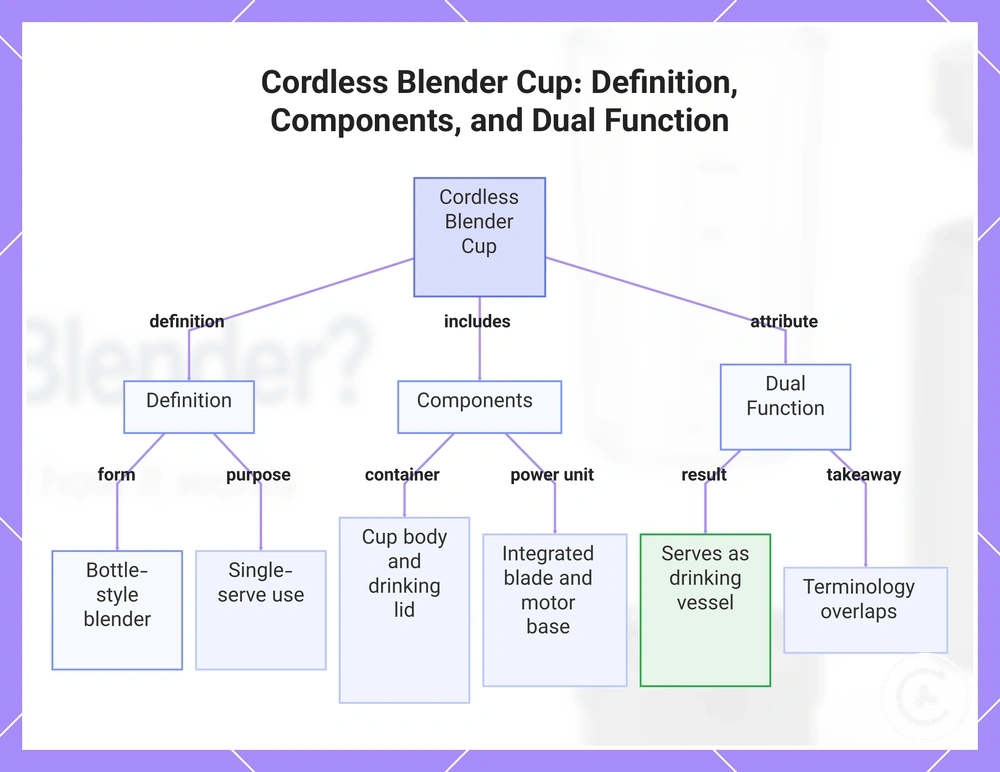 Cordless Blender Cup: Definition, Components, and Dual Function