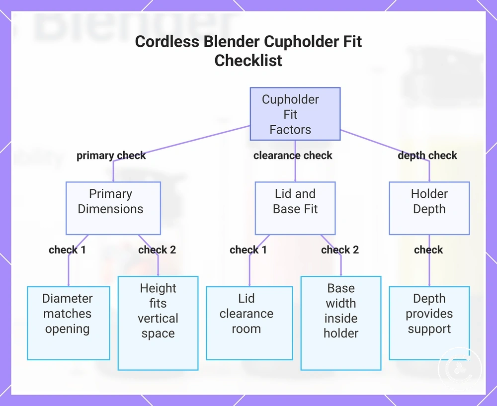 Cordless Blender Cupholder Fit Checklist