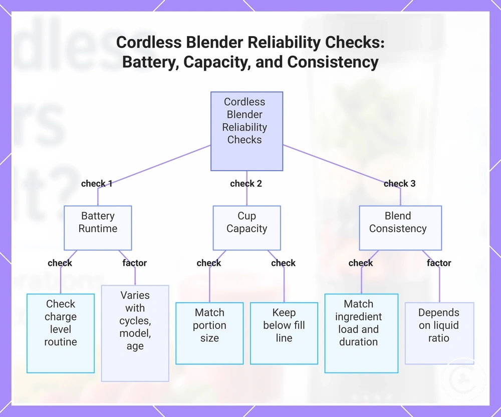 Cordless Blender Reliability Checks: Battery, Capacity, and Consistency
