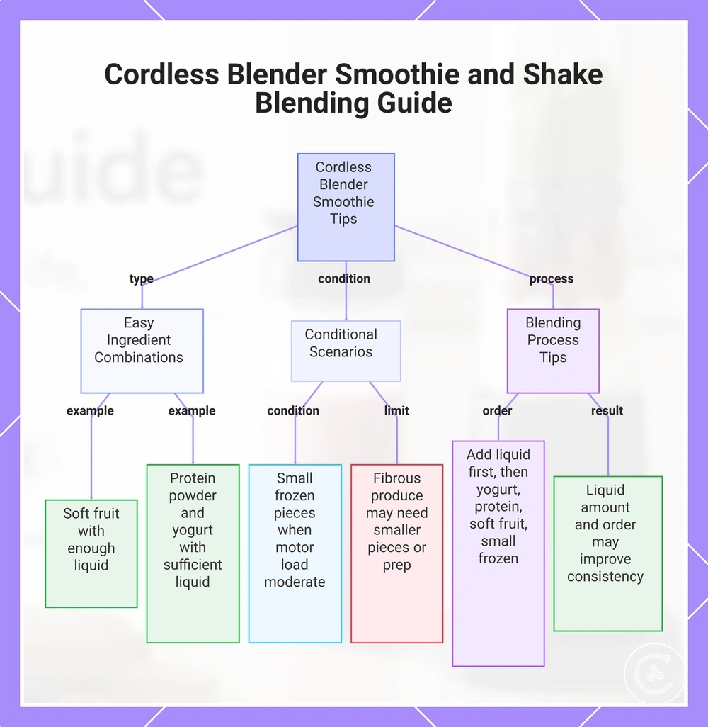 Cordless Blender Smoothie and Shake Blending Guide