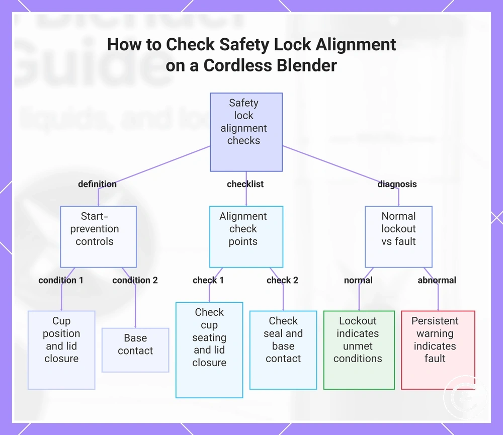 How to Check Safety Lock Alignment on a Cordless Blender