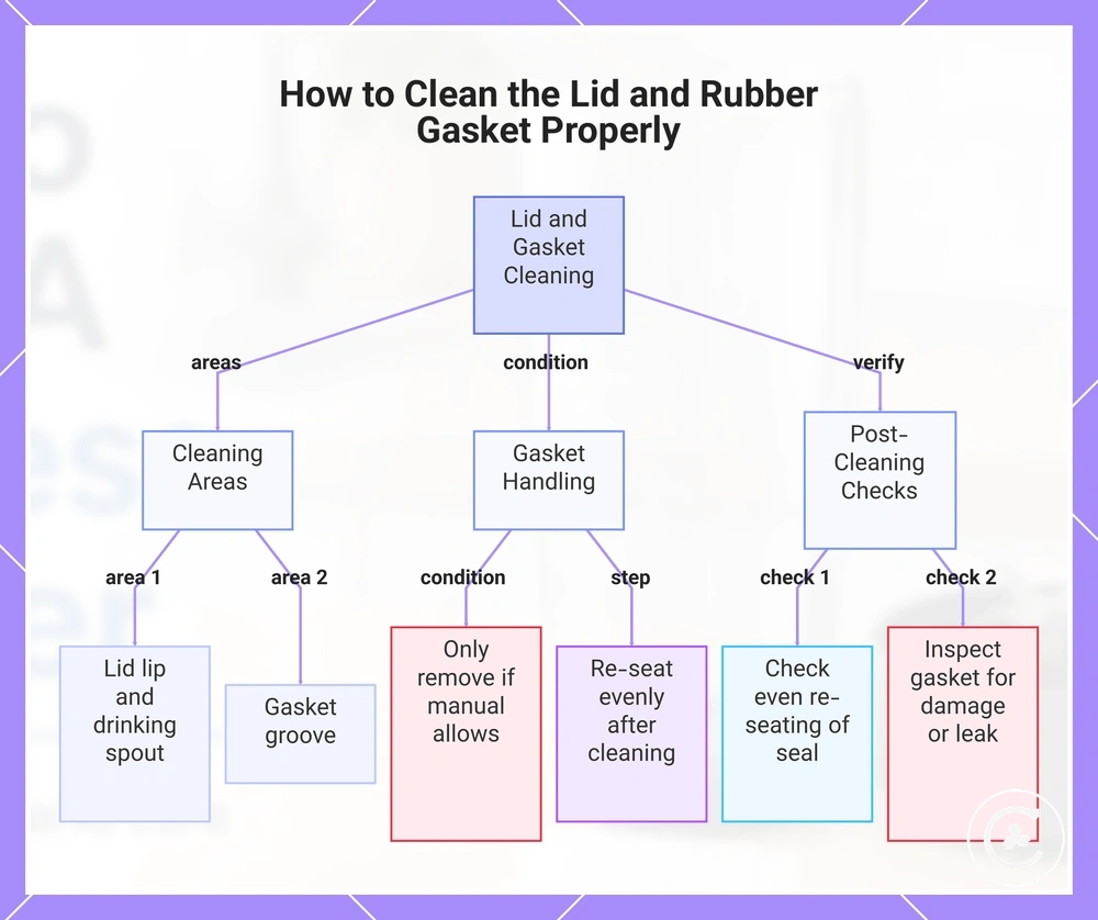 How to Clean the Lid and Rubber Gasket Properly