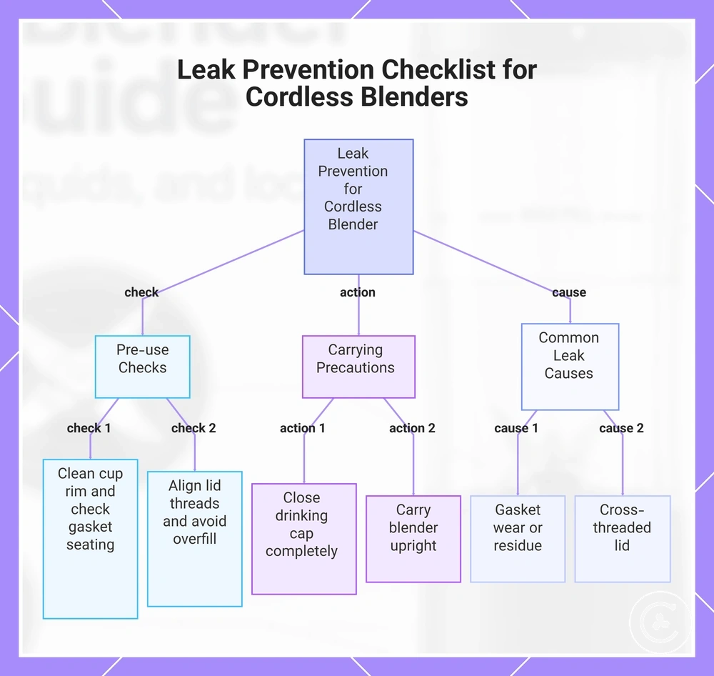 Leak Prevention Checklist for Cordless Blenders