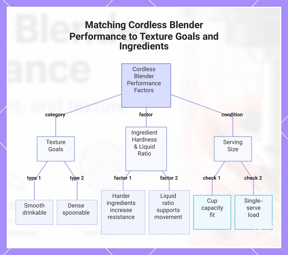 Matching Cordless Blender Performance to Texture Goals and Ingredients