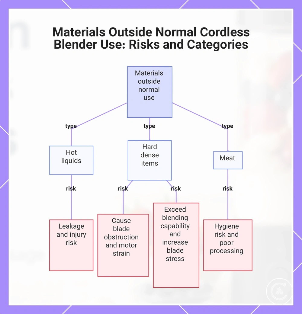 Materials Outside Normal Cordless Blender Use: Risks and Categories