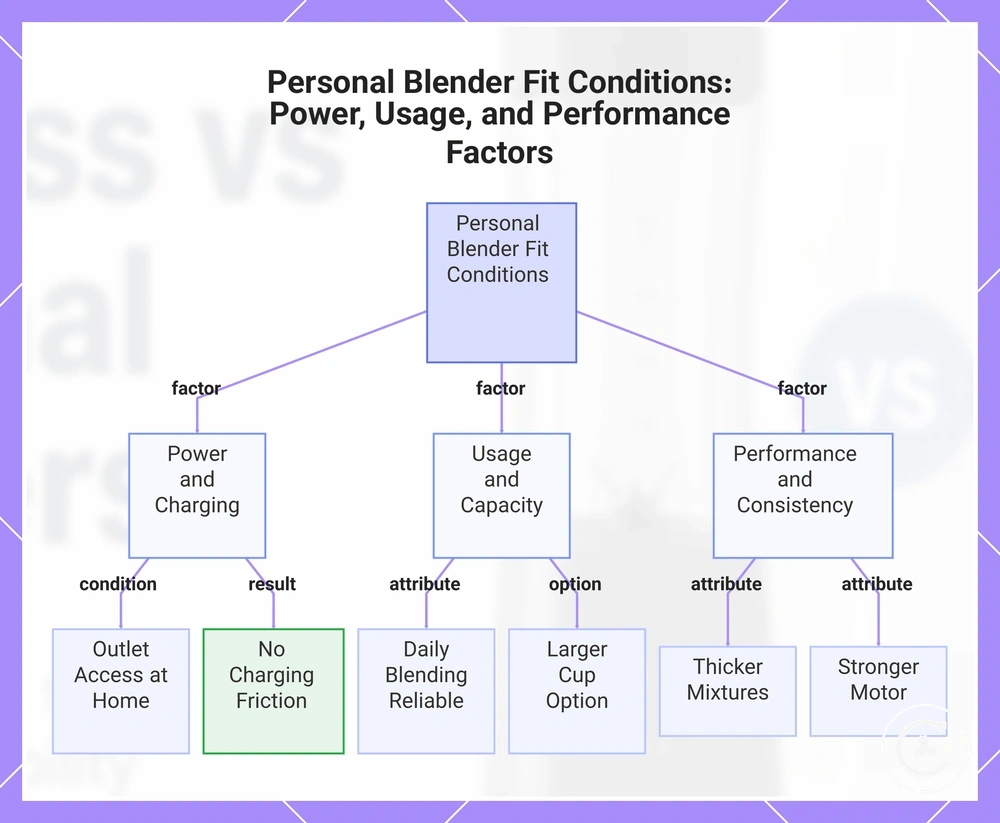 Personal Blender Fit Conditions: Power, Usage, and Performance Factors