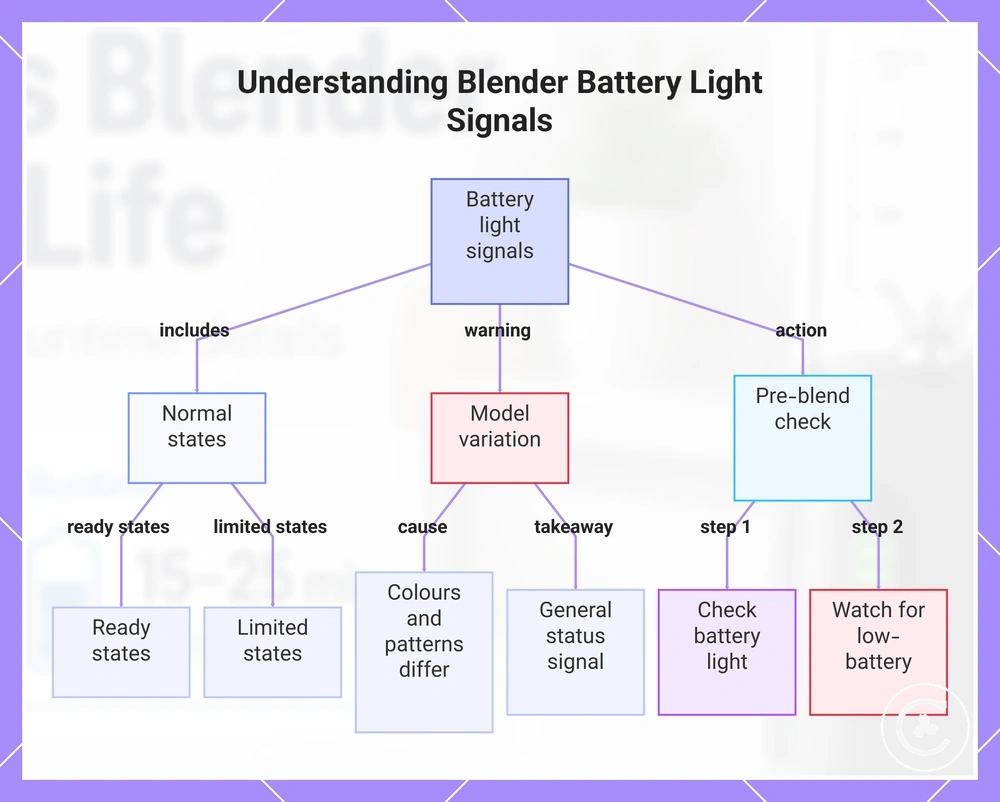 Understanding Blender Battery Light Signals