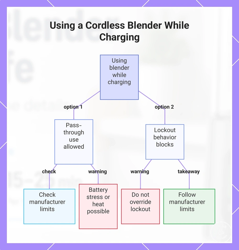 Using a Cordless Blender While Charging