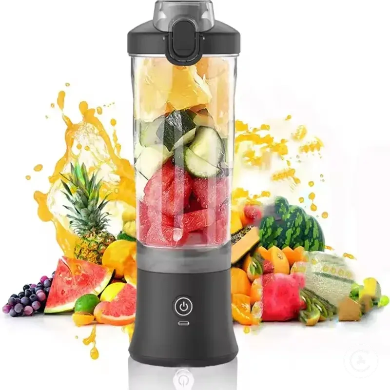 Batidora portátil con vaso de 600ML, batería de 4000mAh y diseño recargable