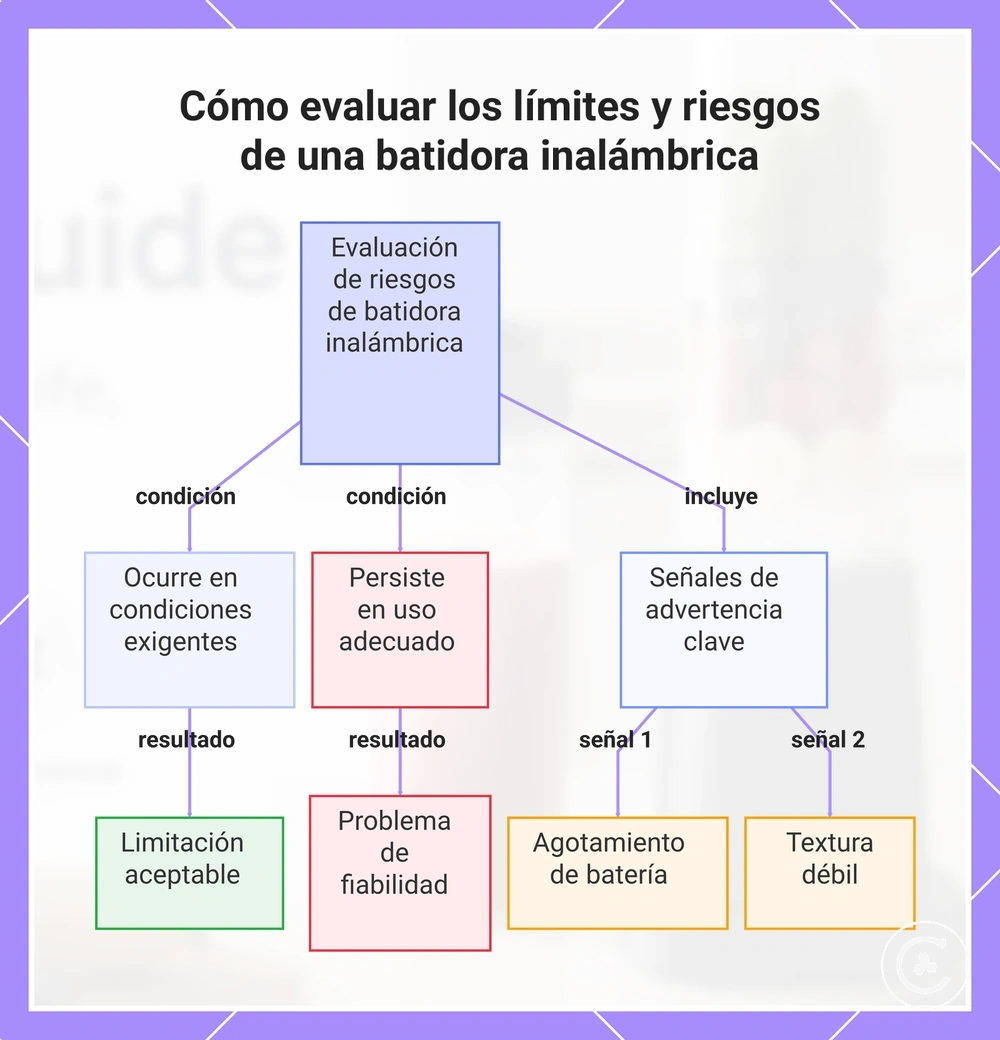 Cómo evaluar los límites y riesgos de una batidora inalámbrica