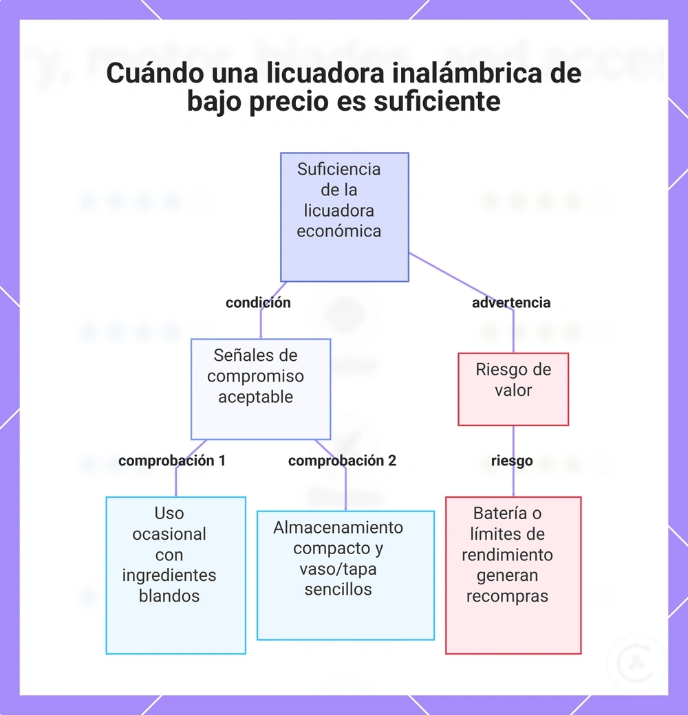 Cuándo una licuadora inalámbrica de bajo precio es suficiente