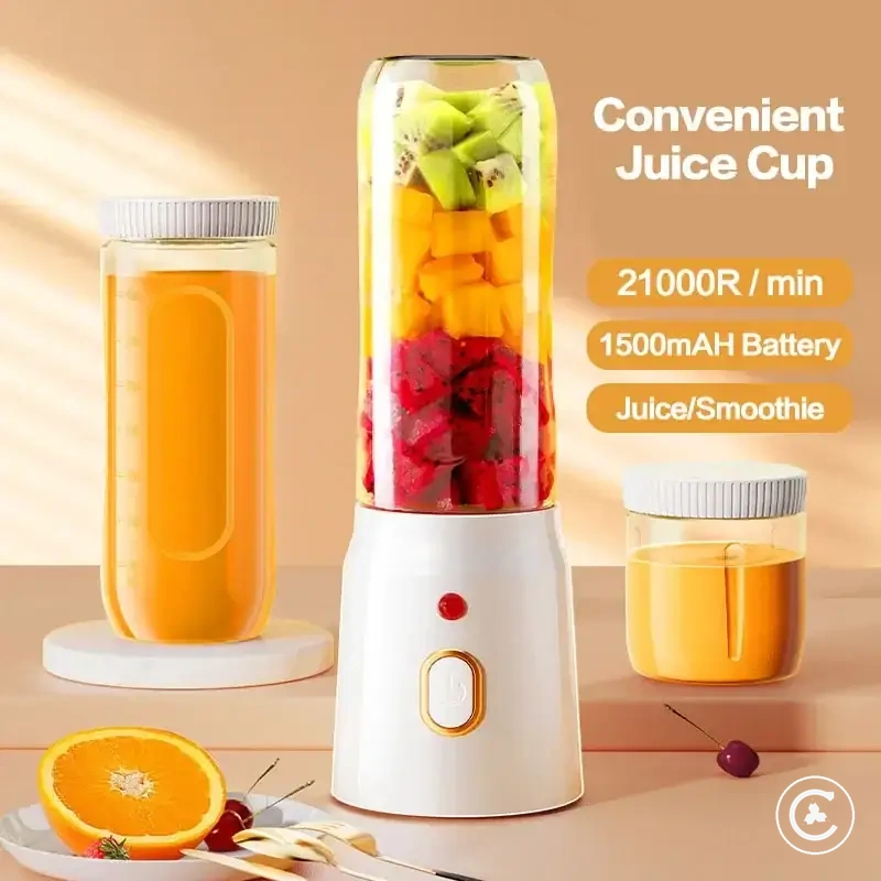 Blender extracteur portable avec gobelet 450ML et système rechargeable USB