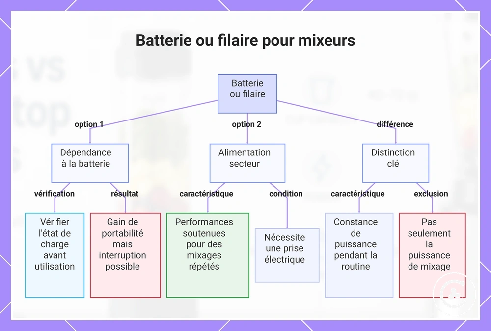 Batterie ou filaire pour mixeurs