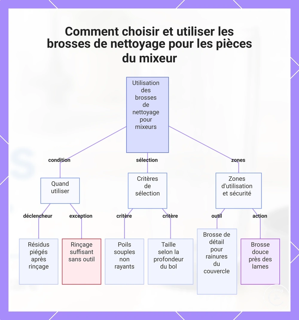 Comment choisir et utiliser les brosses de nettoyage pour les pièces du mixeur