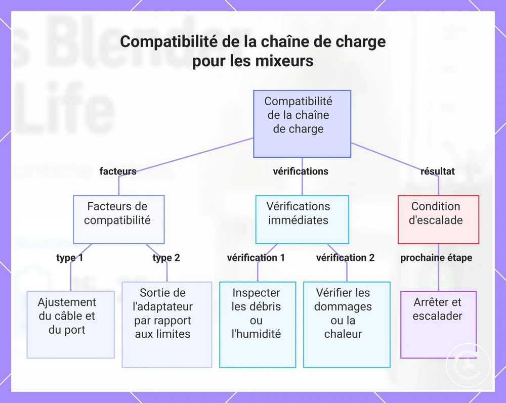 Compatibilité de la chaîne de charge pour les mixeurs