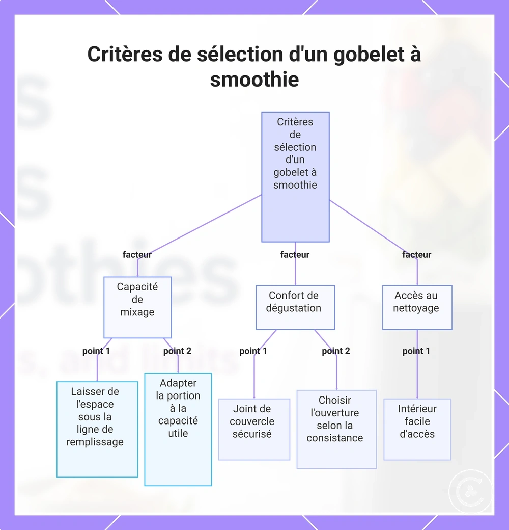 Critères de sélection d'un gobelet à smoothie