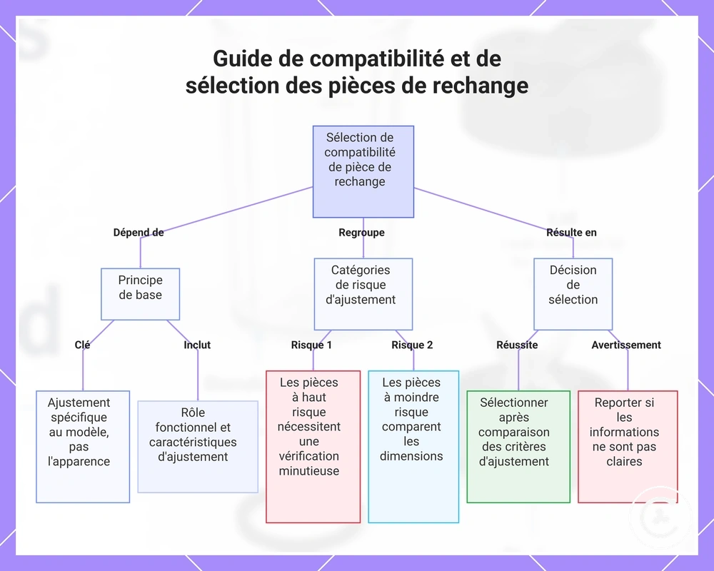 Guide de compatibilité et de sélection des pièces de rechange