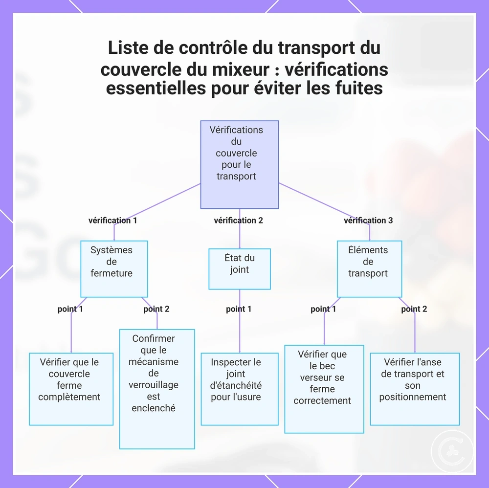 Liste de contrôle du transport du couvercle du mixeur : vérifications essentielles pour éviter les fuites