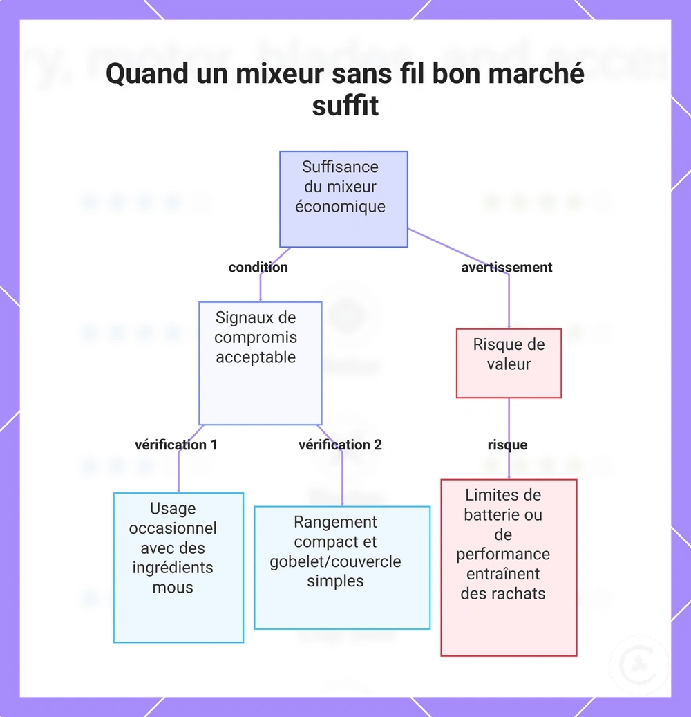 Quand un mixeur sans fil bon marché suffit