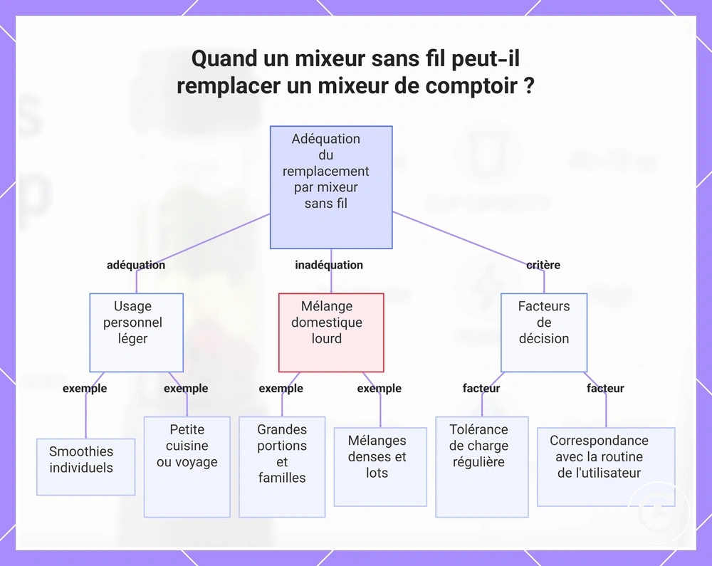 Quand un mixeur sans fil peut-il remplacer un mixeur de comptoir ?