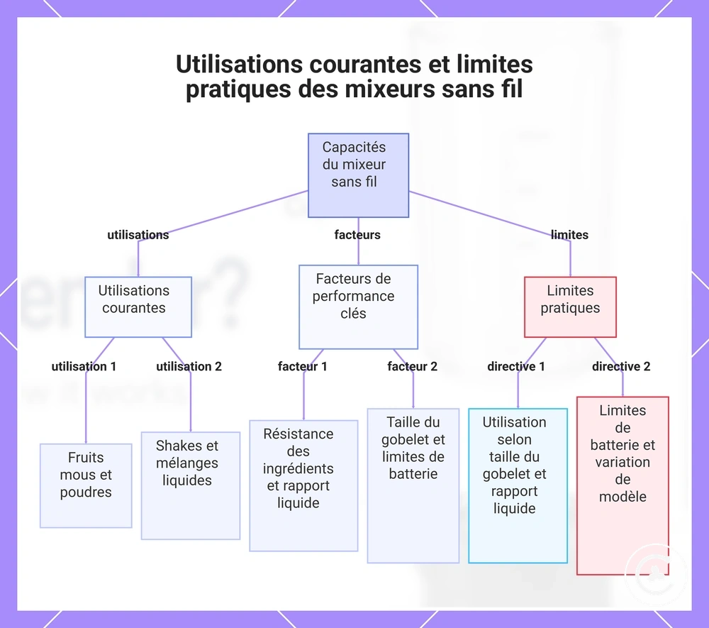 Utilisations courantes et limites pratiques des mixeurs sans fil