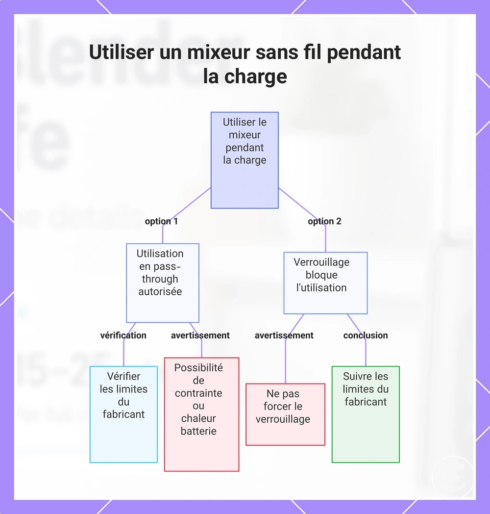Utiliser un mixeur sans fil pendant la charge