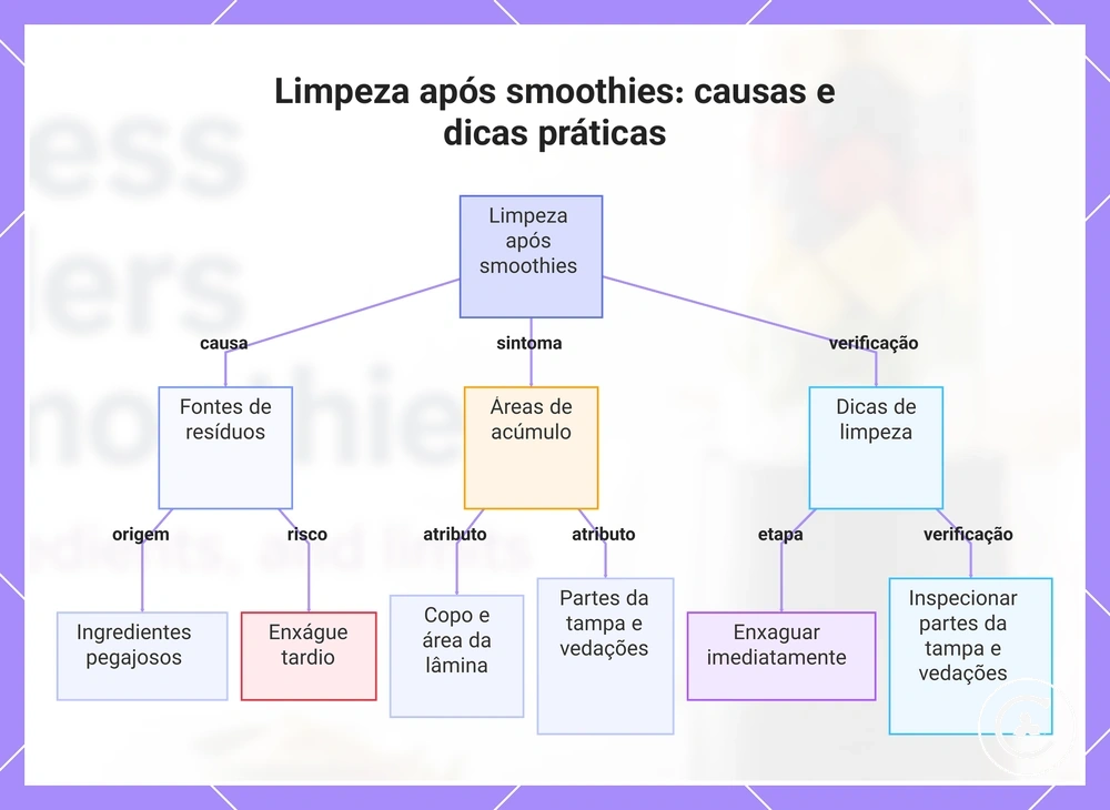 Limpeza após smoothies: causas e dicas práticas