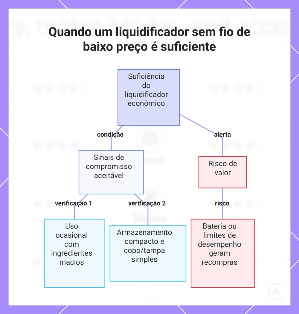 Quando um liquidificador sem fio de baixo preço é suficiente